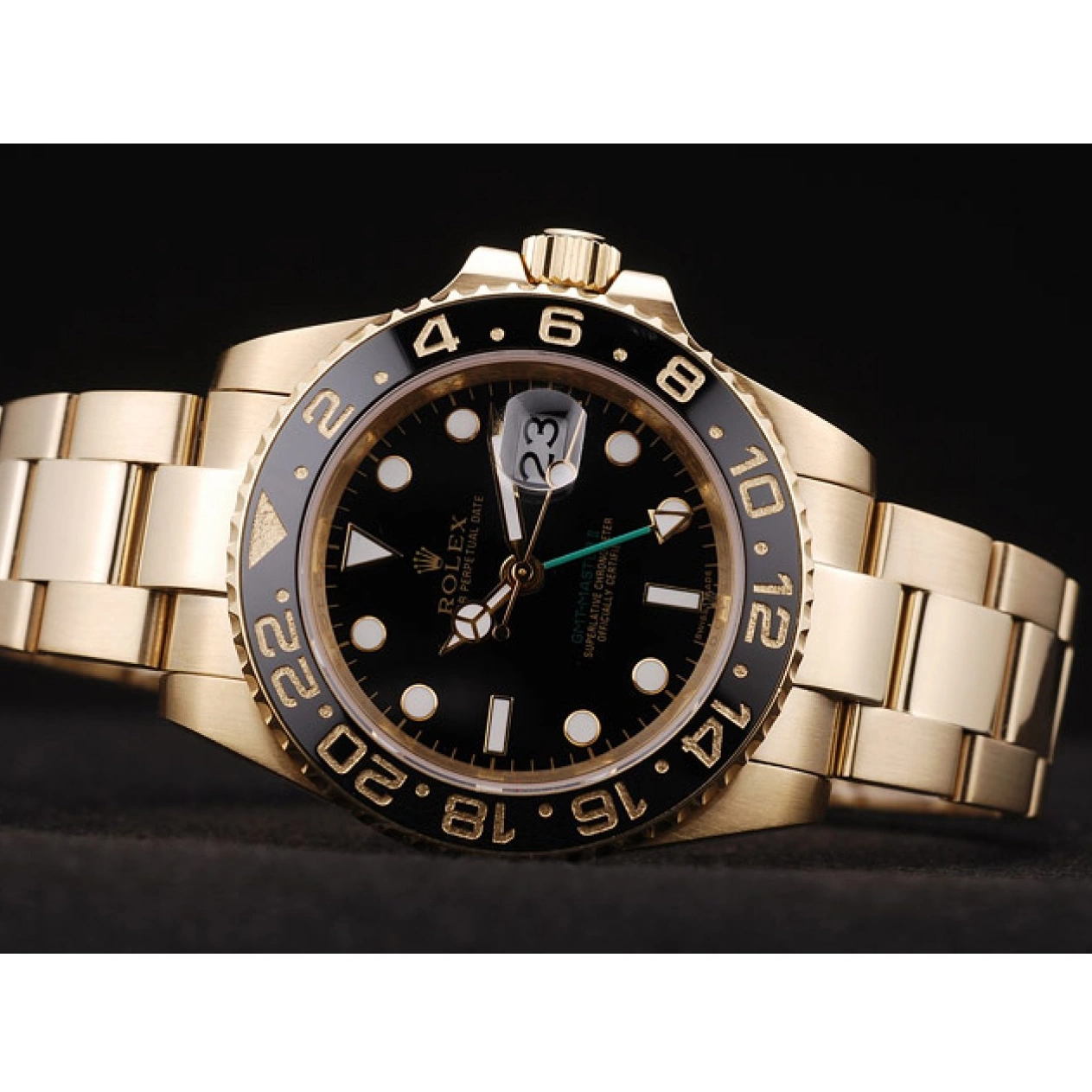 Best AAA Replica Sites II Black GMT Dial Rolex 98228 Black Master Ceramic Bezel 0717